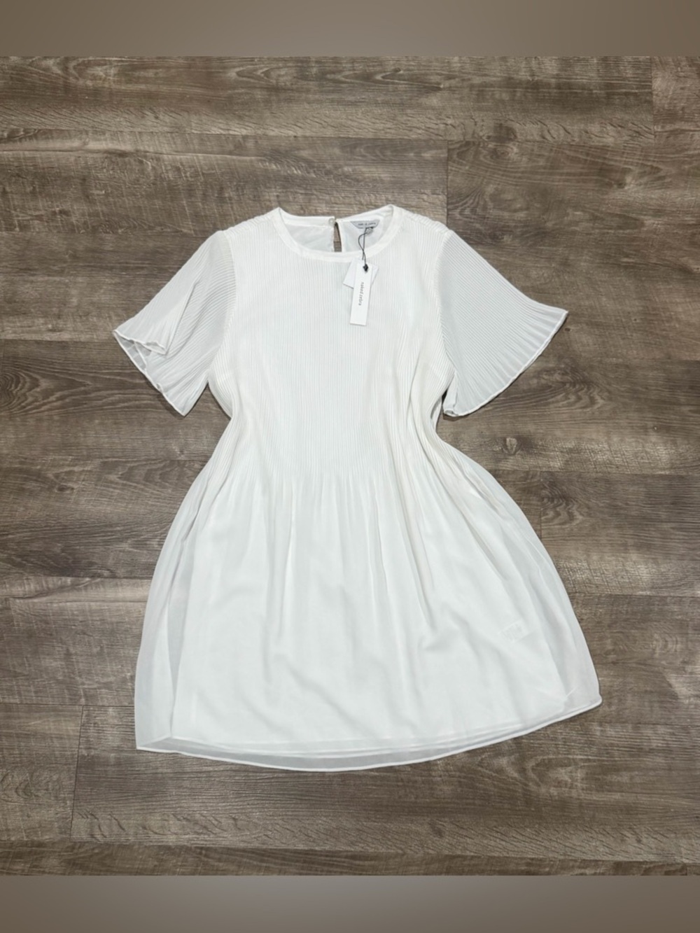 Naked Zebra White Above Knee & Mini Dresses Large